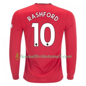 Fußballtrikots Manchester United Marcus Rashford 10 2019-2020 Langarm Heimtrikotsatz kaufen